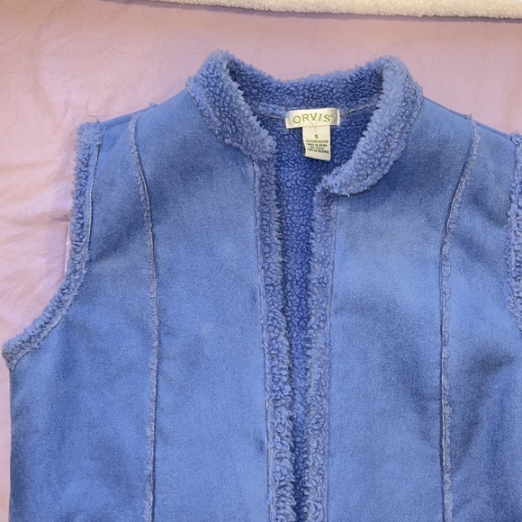 Vintage Blue Suede Vest - Picture 2 of 8